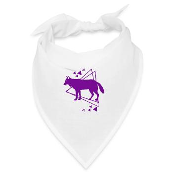 Wolf - Tierfreund - Naturschutz - Bandana - Weiß - Vorne