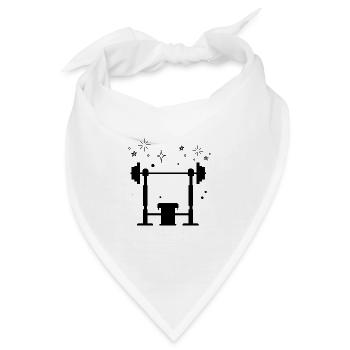 Bodybuilding Gewichtheben Fitness Workout - Bandana - Weiß - Vorne