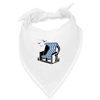 Strandkorb - Urlaub - Meer - Erholung - Bandana - Weiß - Vorne