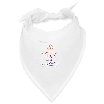 Geschlossene Tulip Pop Art 2 - Bandana - Weiß - Vorne