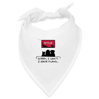 Lustiges Hunde Design - Bandana - Weiß - Vorne