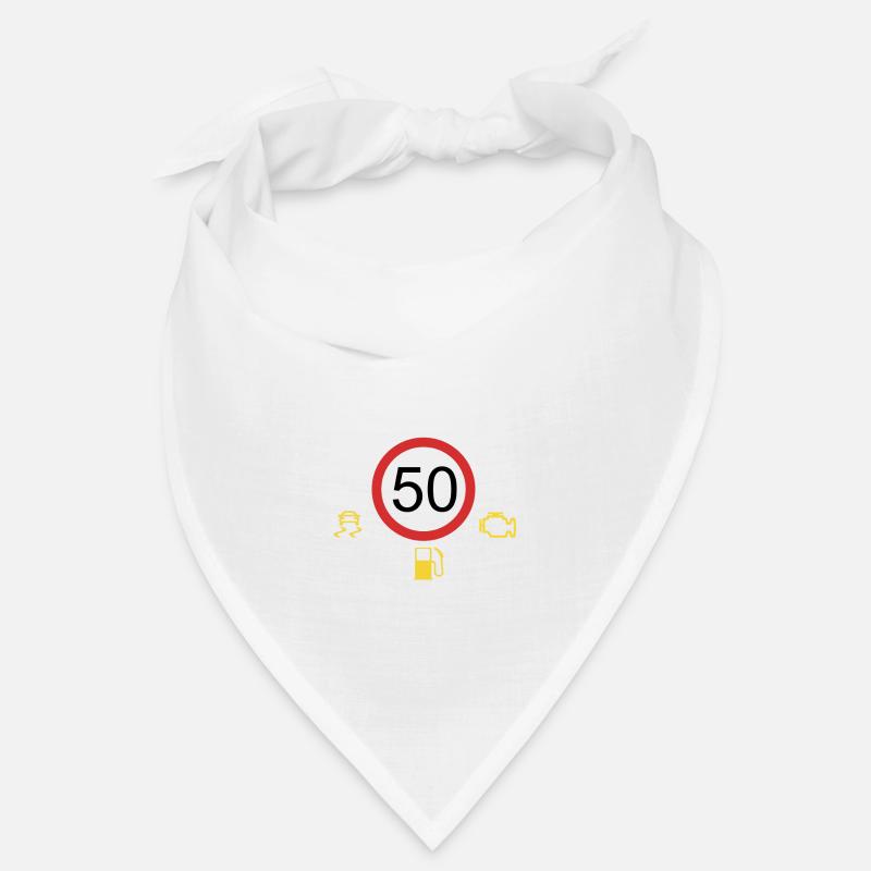 Der Oldtimer wird 50 Jahre alt Auto Sprüche - Bandana - Weiß
