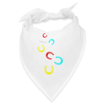 Hufeisen Symbol - Bandana - Weiß - Vorne