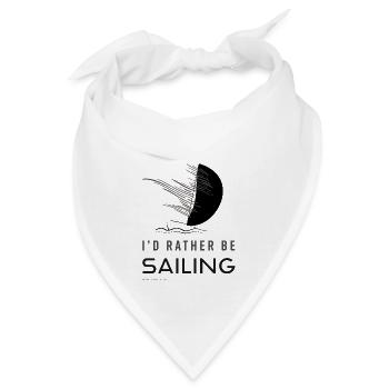 I`D LIEBER BE SAILING Sailing T-Shirt - Dunkelgrau - Bandana - Weiß - Vorne