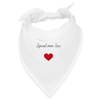 Spread more love - Bandana - Weiß - Vorne