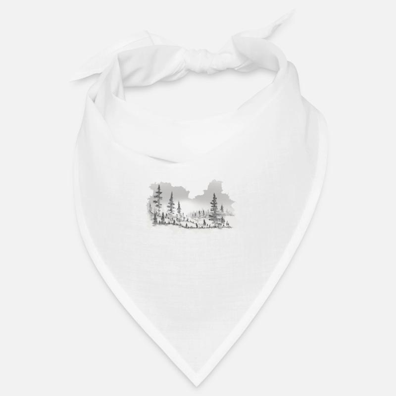 Winter forest in back light. Bandana