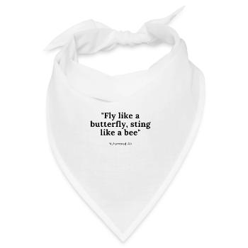 Muhammad Ali Quote Zitat Geschenkidee - Bandana - Weiß - Vorne