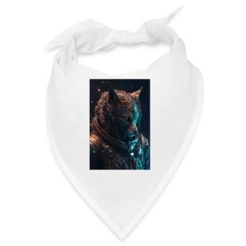 wolf im weltall - Bandana - Weiß - Vorne