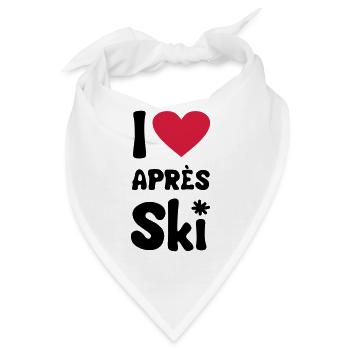 T-Shirt "I love apres ski" - Bandana - Weiß - Vorne