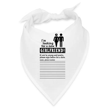 Looking For A Girlfriend (hetero) - Bandana - Weiß - Vorne