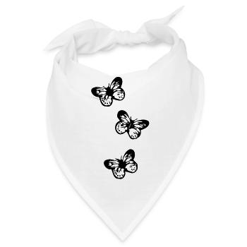 falter schmetterling - Bandana - Weiß - Vorne