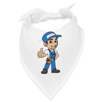 Elektriker - Bandana - Weiß - Vorne