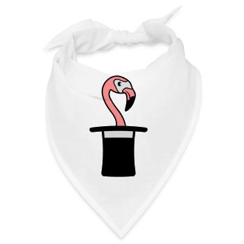 zylinder hut zauberer trick zaubertrick magier mag - Bandana - Weiß - Vorne