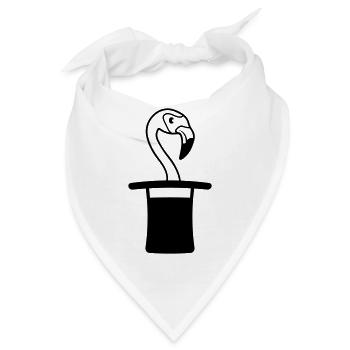zylinder hut zauberer trick zaubertrick magier mag - Bandana - Weiß - Vorne