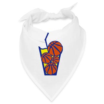 Glas getränk glas Basketball - Bandana - Weiß - Vorne