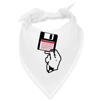 Diskette scheibe Disco Hand in Hand - Bandana - Weiß - Vorne