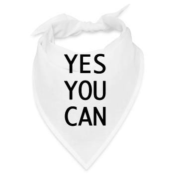 Yes you can - Bandana - Weiß - Vorne