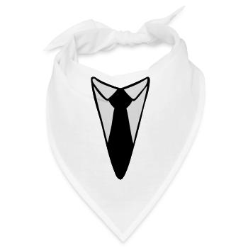 krawatte - Bandana - Weiß - Vorne