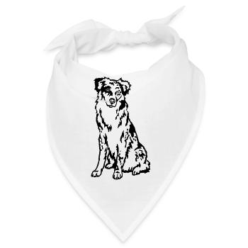 Australian Shepherd - Bandana - Weiß - Vorne