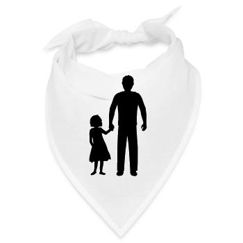 Team Vater Tochter - Bandana - Weiß - Vorne