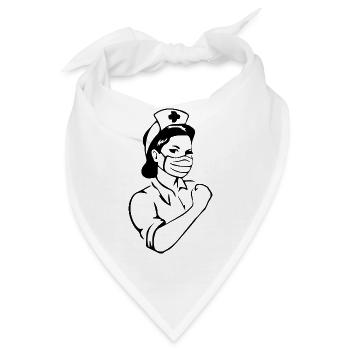 Nurse Doctor Krankenschwester - Bandana - Weiß - Vorne