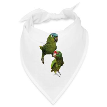 Papageien aus dem Amazonas - Bandana - Weiß - Vorne