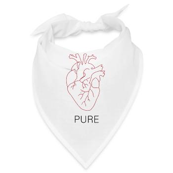 PURE HEART - Bandana - Weiß - Vorne