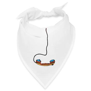 Telefon - Bandana - Weiß - Vorne