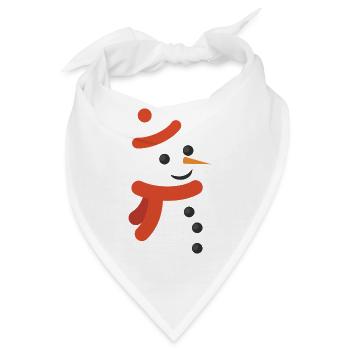 Schneeman - Snowman - Glücklich - Weinachten - Bandana - Weiß - Vorne