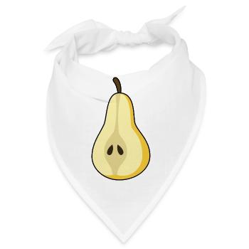 Birne - Bandana - Weiß - Vorne