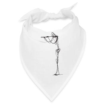 Flöte - Bandana - Weiß - Vorne