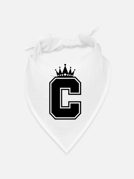 corona de la letra C - Bandana - blanco