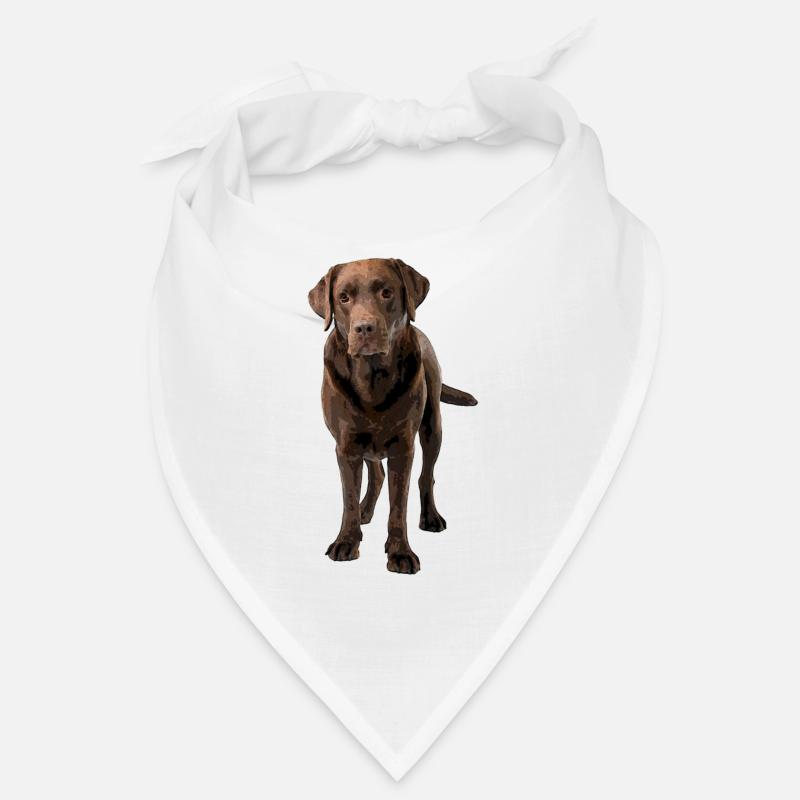 Brown Labrador Comic Style Bandana