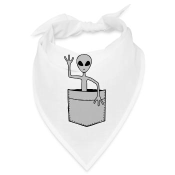 Hemdtasche Science Fiction Alien - Bandana - Weiß - Vorne