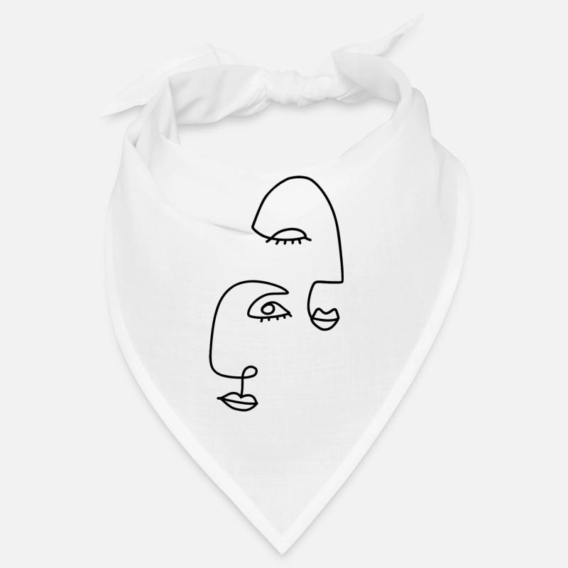 Line drawings abstract Bandana