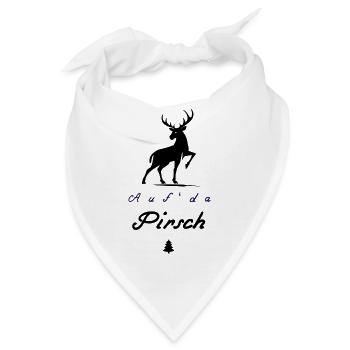 Auf da Pirsch Hirsch  - Bandana - Weiß - Vorne