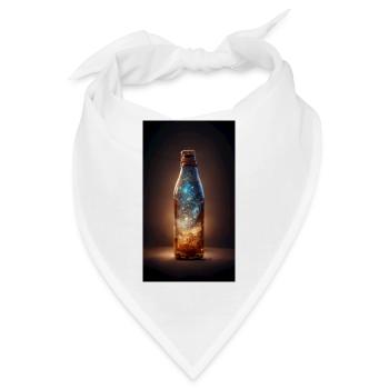 Die Milchstraße in der Flasche - Bandana - Weiß - Vorne