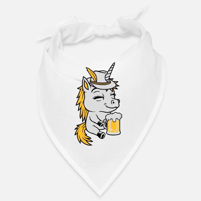 Bier trinkendes sitzendes Einhorn Bandana