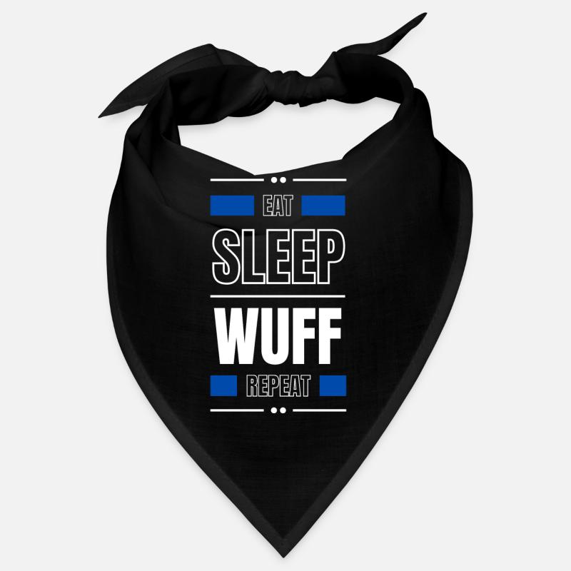 eat sleep wuff repeat gift idea saying dog Bandana