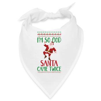 Lustiges Weihnachtsdesign - Bandana - Weiß - Vorne