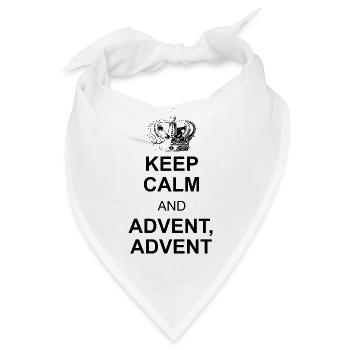 Advent Keep Calm - Bandana - Weiß - Vorne