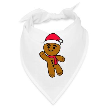Lebkuchenmann - Bandana - Weiß - Vorne