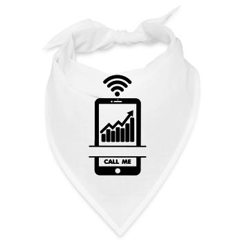 Unternehmensergebnisse steigen? Ruf mich an! - Bandana - Weiß - Vorne