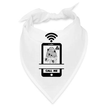 Rufen Sie mich an Imker leckerer Honig - Bandana - Weiß - Vorne