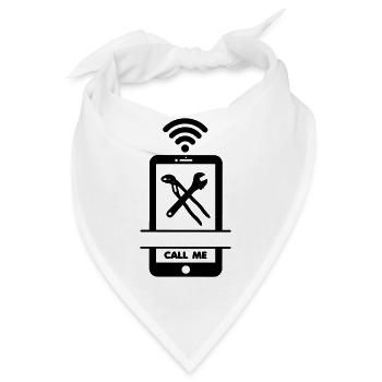 Rufen Sie mich an, rufen Sie den Klempner an - Bandana - Weiß - Vorne