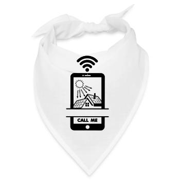 Rufen Sie mich an Telefon Sonnenkollektoren am Haus - Bandana - Weiß - Vorne