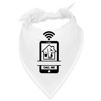 Rufen Sie mich an Telefonreiniger von zu Hause aus - Bandana - Weiß - Vorne