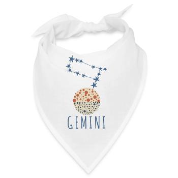 Das Sternbild Zwillinge - Bandana - Weiß - Vorne