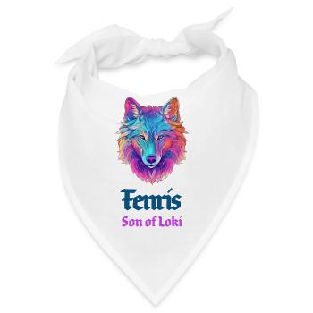 Der Fenriswolf, Kind des Loki - Bandana - Weiß - Vorne