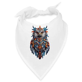 Spiritueller Adlergeist Spirit & Indianerfedern - Bandana - Weiß - Vorne